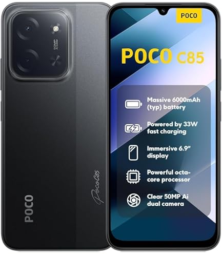 Amazon.com: Poco C75 4G LTE GSM (128GB + 6GB) 50MP Triple Camera
